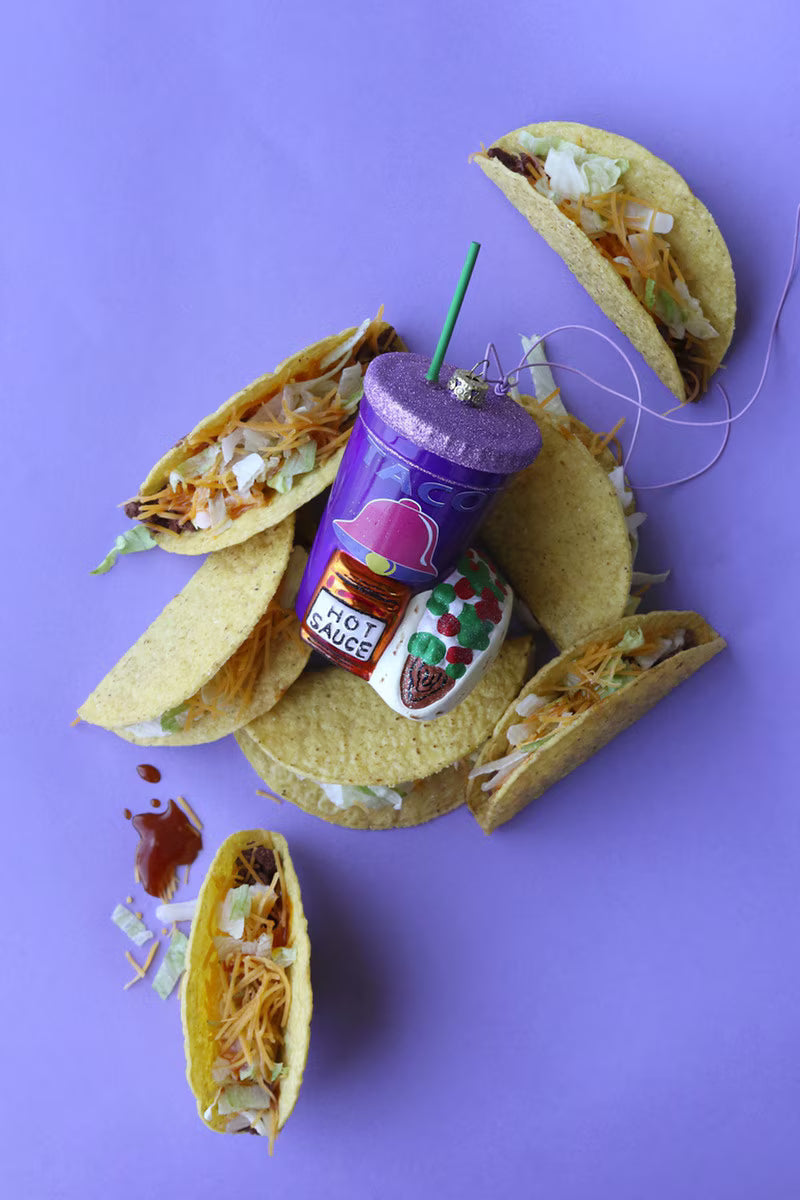Fast Food Taco Ornament 5.75"