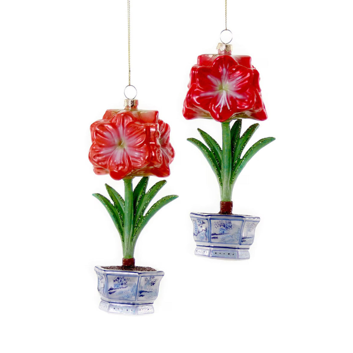 Christmas Amaryllis Ornament 6.5"