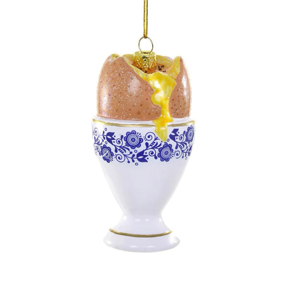 Egg in Egg Cup Ornament 3.5"