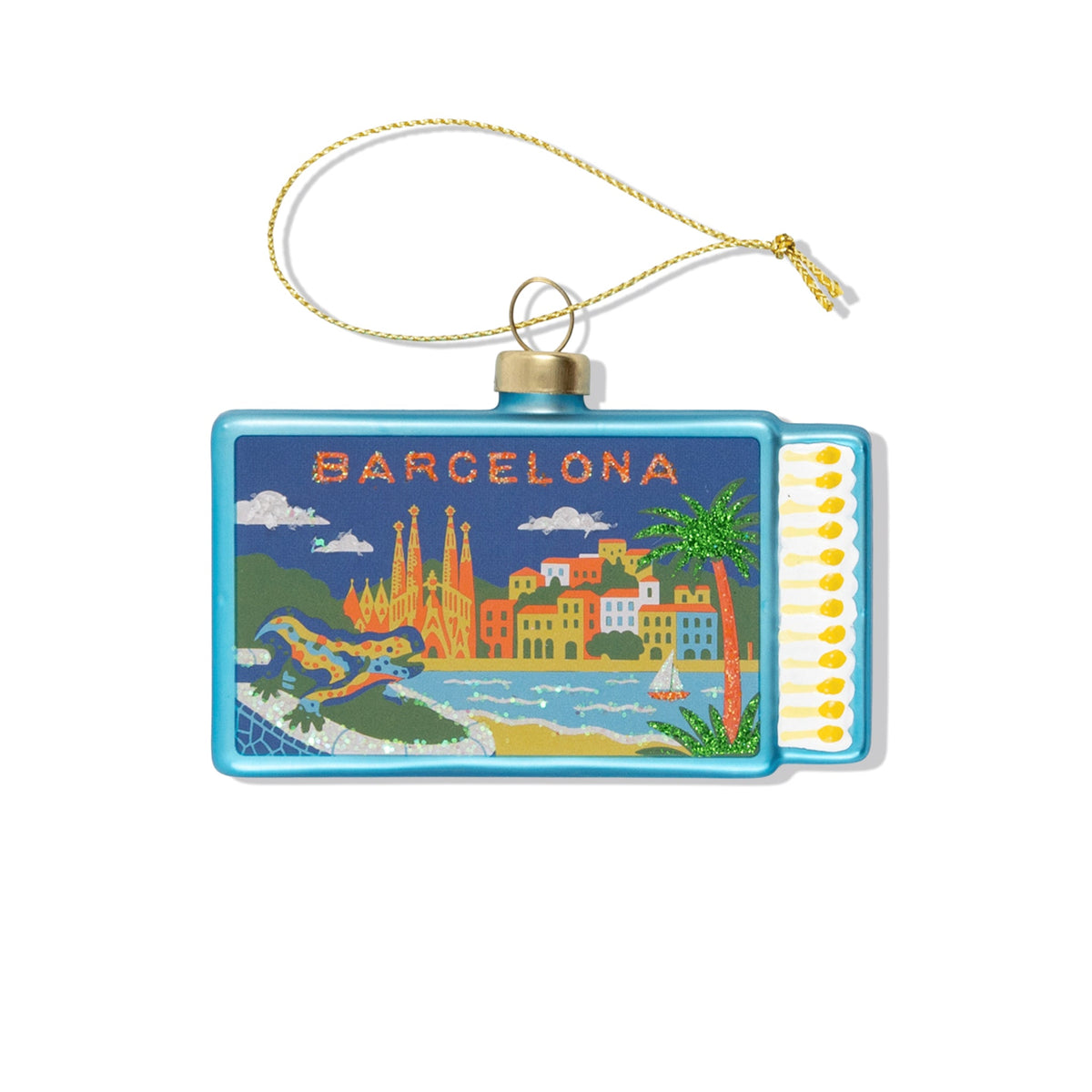 Barcelona Matchbook Ornament 3.5"