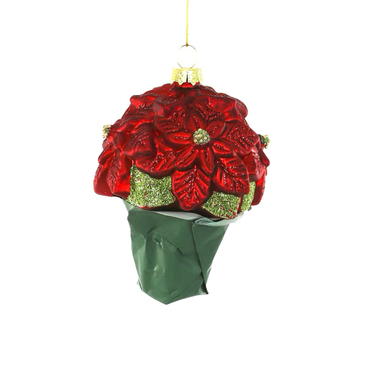 Grocery Store Poinsettia Ornament 5"