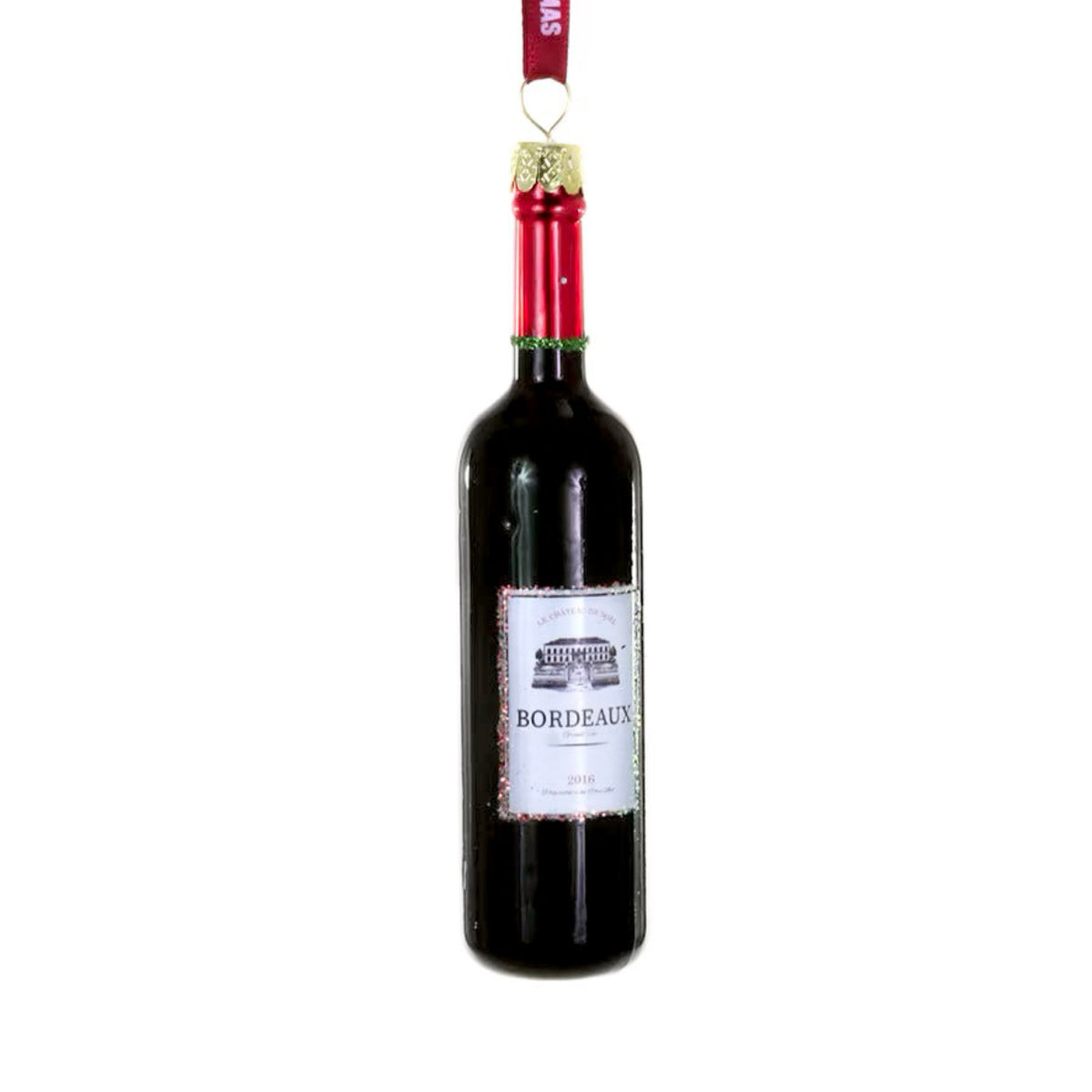 Dreaming of a Wine Christmas Ornament 5"