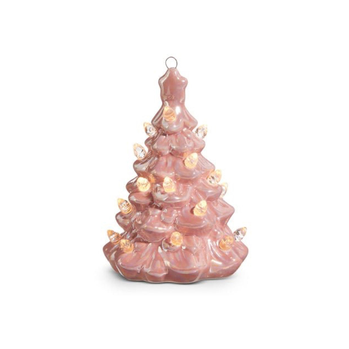 Lighted Pink Vintage Tree Ornament 5"