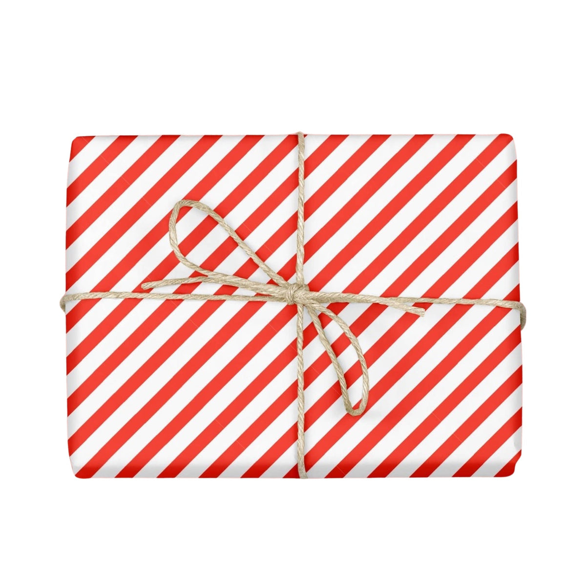 CANDY CANE STRIPE Holiday Gift Wrap Sheets (Roll of 3) - bubblegum market