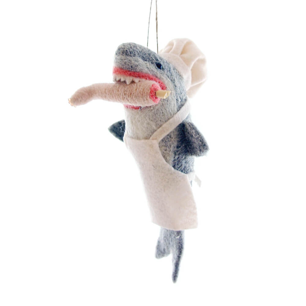 Bon Appetit Shark Ornament 6" - bubblegum market