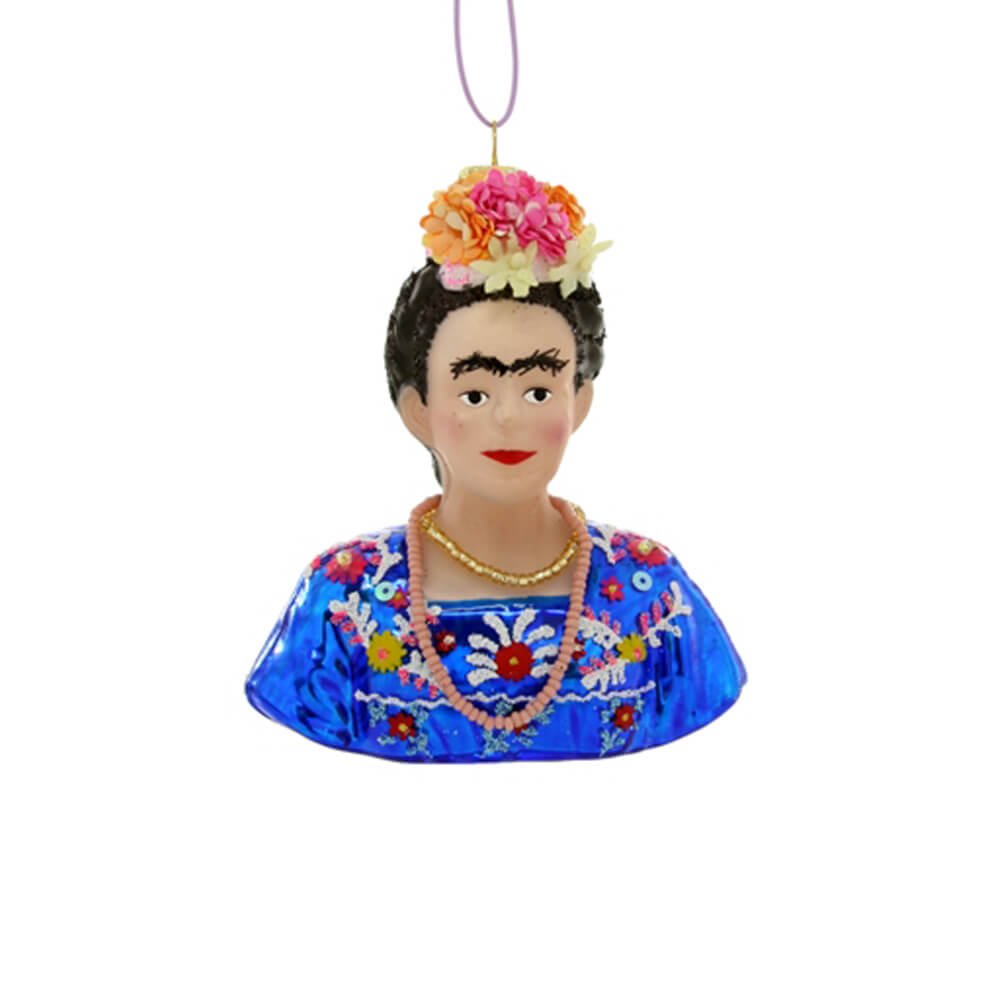 Frida Kahlo in Blue Blouse Ornament 3.5" - bubblegum market