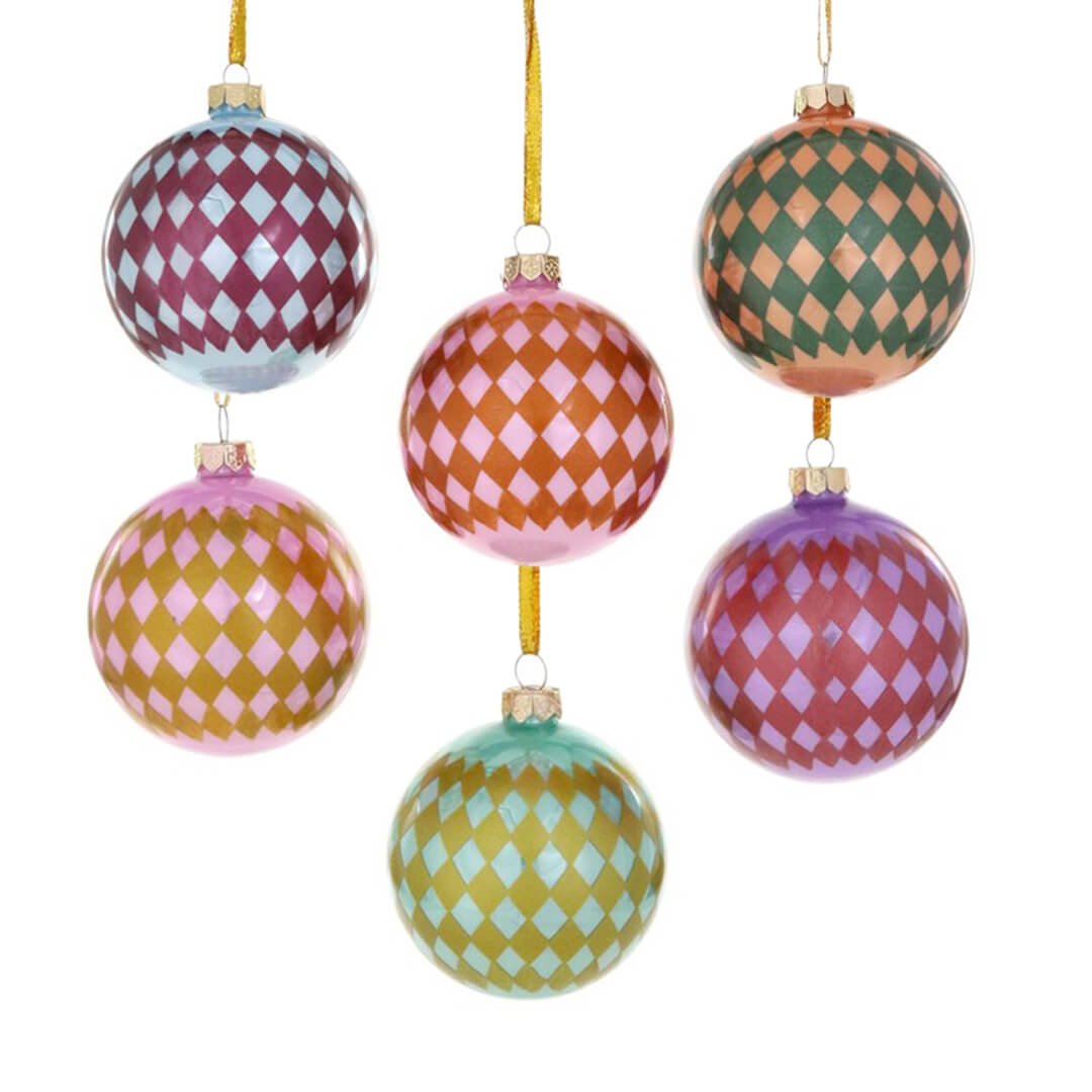 Harlequin Bauble Ornament 2.5" - bubblegum market
