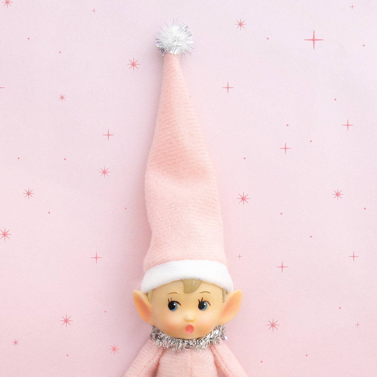 Little Lou Light Pink Elf Ornament 11" - bubblegum market