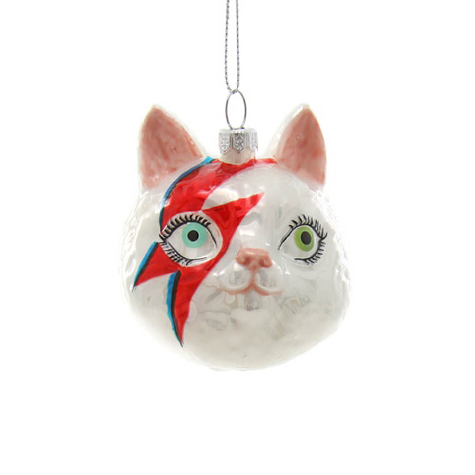 Meowie Bowie Cat Head Ornament 2.75" - bubblegum market
