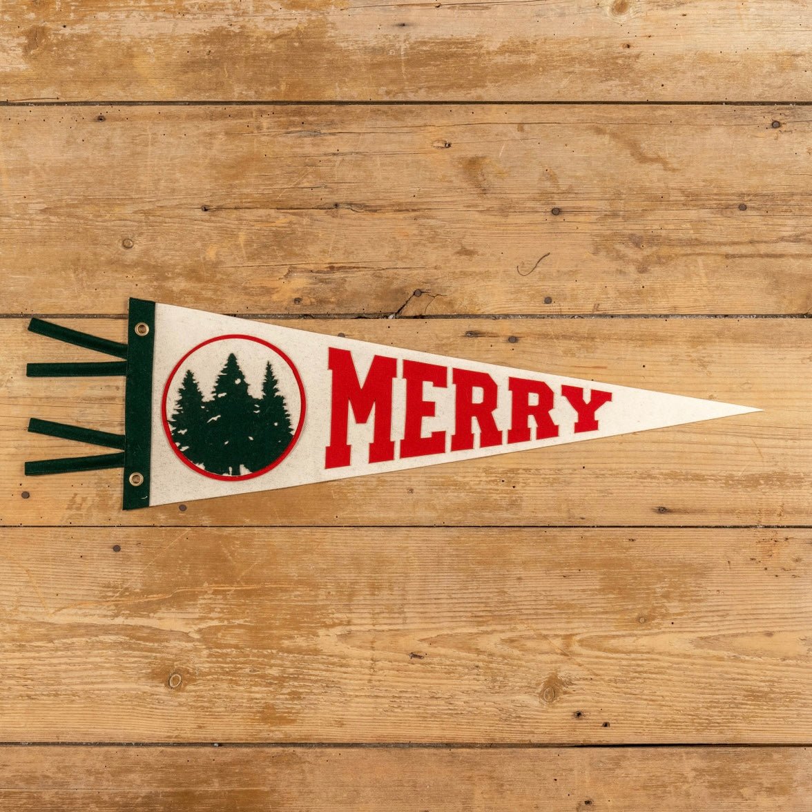 MERRY Wall Pennant 27" - bubblegum market
