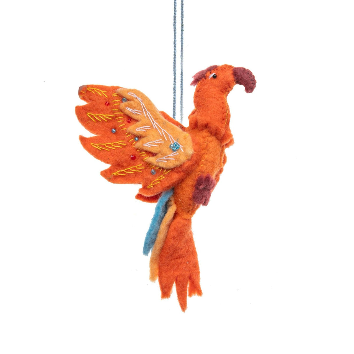 Phoenix Felted Wool Ornament - bubblegum market