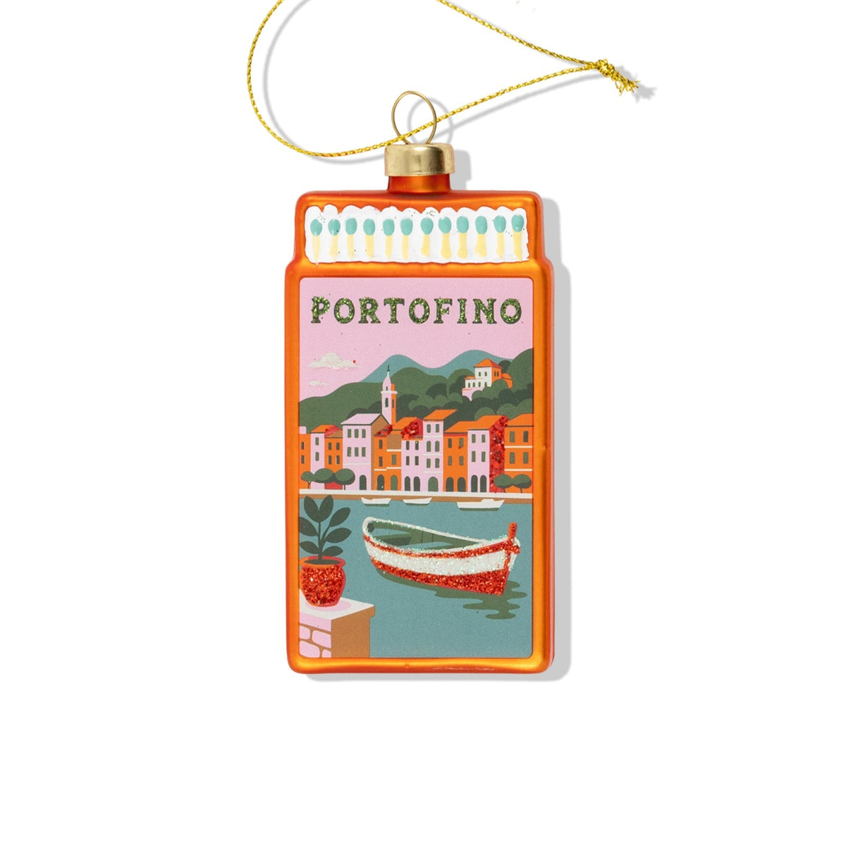 Portofino Matchbook Ornament 3.5" - bubblegum market