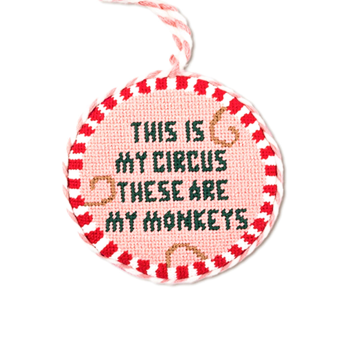This Is My Circus Needlepoint Ornament - bubblegum market